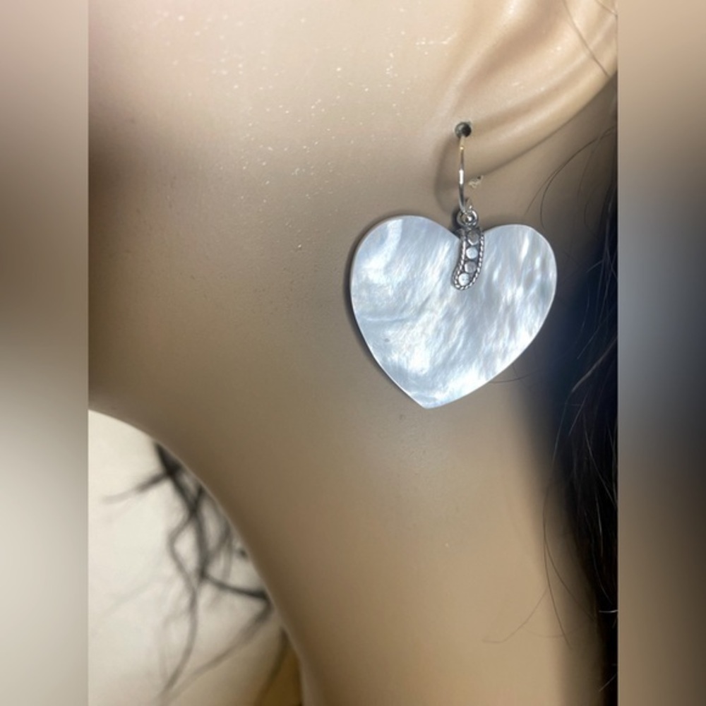 Mother of Pearl and Sterling Silver Earrings